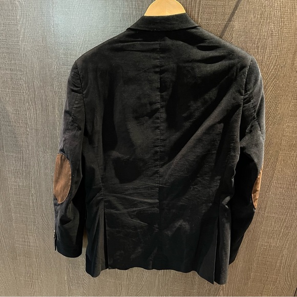 Tommy Hilfiger 36R Cotton Corduroy Elbow Patch Blazer in Navy - Picture 6 of 9